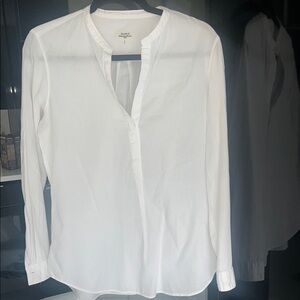 Hartford White Henley Blouse
